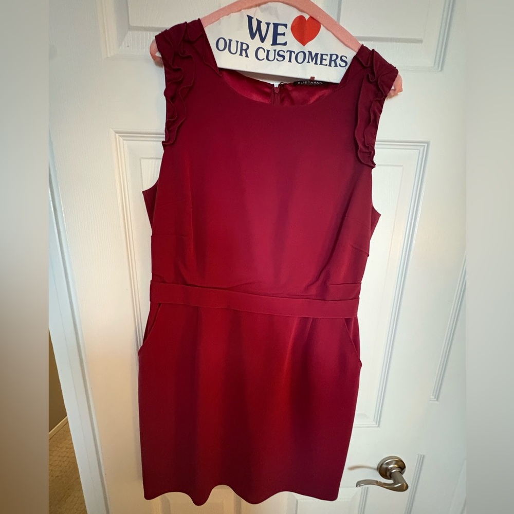 Elie Tahari Rich Red Mini Dress